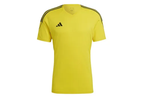 Adidas HR4609 TIRO 23 JSY T-Shirt für Herren in Team Yellow/Black - Stylisches Trainings-T-Shirt in normaler Passform, ideal für Sport und Freizeit. Mit hochwertigem Material für optimalen Tragekomfort.