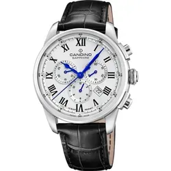 Candino C4745/4 - Herren Chronograph Armbanduhr - Armbanduhren für Herren: Hochwertige Candino Sport Uhr mit schwarzem Lederarmband, Saphirglas und 10 bar wasserdicht. Ideal für sportliche Aktivitäten und den Alltag.