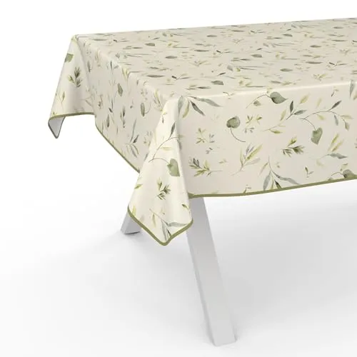 ANRO Wachstuchtischdecke Wachstischdecke Wachstuch Tischdecke abwaschbar Gartentischdecke Wasserabweisend 140x140cm mit Saum (Eingefasst) Canada Floral