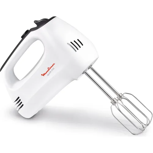 Moulinex HM3101 Handmixer 300 W Weiß - Handmixer mit 5 Geschwindigkeitsstufen und Turbo-Funktion, ideal zum schnellen und mühelosen Mixen von Teigen und Cremes.