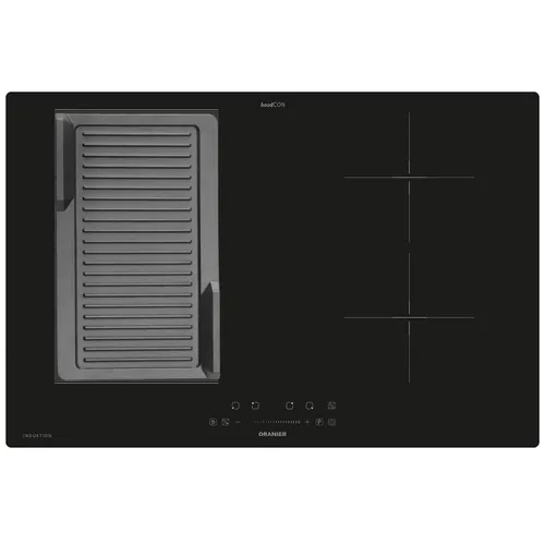 Oranier Kochfeld 80 cm Dunstabzug FlexX-Induktion KXI480 gerillte Grillplatte