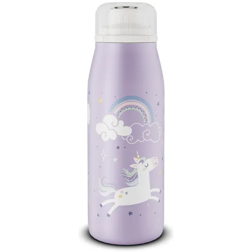 alfi Isolier-Trinkflasche KIDS ISO BOTTLE 0,35 l - unique unicorns - Eingebettete Prozessoren & Steuerungen, doppelwandige Edelstahl-Isolierflasche für Kinder, hält Getränke lange kalt oder warm und begeistert mit einem einzigartigen Einhorn-Design.