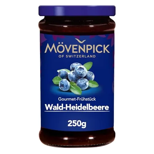 Mövenpick Gourmet-Frühstück Wald-Heidelbeere, hochwertiger Premium Fruchtaufstrich, 250 g