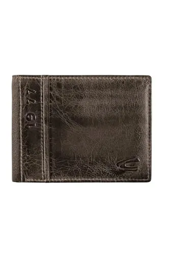 camel active Melbourne Herren Geldbörse Klein Schwarz - Herren-Geldbörse im Querformat aus hochwertigem Rindleder, bietet Platz für 6 Kreditkarten und überzeugt mit vintage Stil und robuster Verarbeitung.
