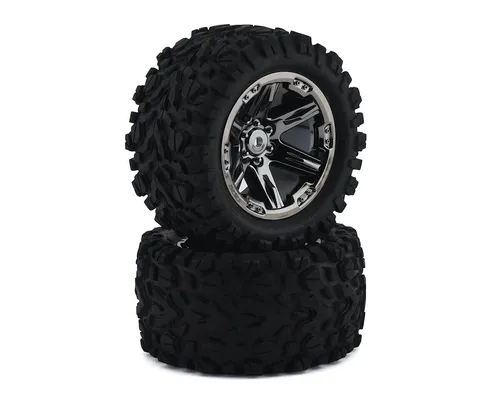 Traxxas Modellbausatz 6774X Reifen auf Felgen 2.8 RXT schwarz chrome - Modellbausatz für 2.8 RXT Reifen auf Felgen in schwarz chrome, ideal für Talon (2wd hinten) und sorgt für verbesserte Traktion und Performance.
