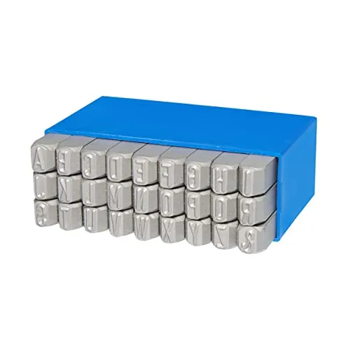 GRAVUREM-S Standard Schlagbuchstaben - Buchstaben A-Z - Markierwerkzeuge für präzise Kennzeichnung mit 15mm Schrifthöhe und lesbarem Schriftbild nach DIN 1451, ideal für Werkstücke bis 800 N/mm².