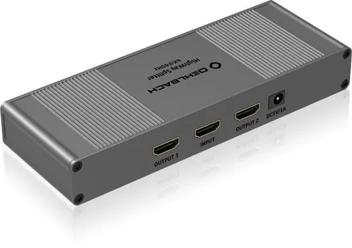 Oehlbach Highway Splitter 1 zu 2 HDMI-Splitter - Splitter für 4K Ultra HD, ideal zur parallelen Ausgabe auf zwei Geräten, mit hochwertigen Komponenten und vergoldeten Kontakten für optimale Signalübertragung.