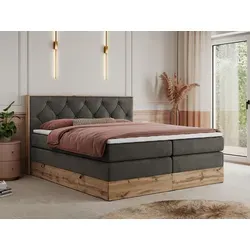 MKS MEBLE King Boxspringbett 180x200 mit Bettkasten - Elegantes Polsterbett mit Stauraum und 7-Zonen Taschenfederkernmatratzen für optimalen Schlafkomfort. Ideal für stilvolle Schlafzimmer.