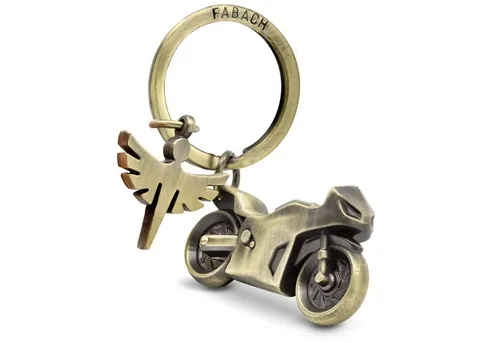 FABACH Schlüsselanhänger Motorrad Schlüsselanhänger in gold von FABACH