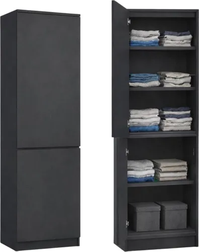 Home Collective 2-türiger Kleiderschrank mit 5 Einlegeböden