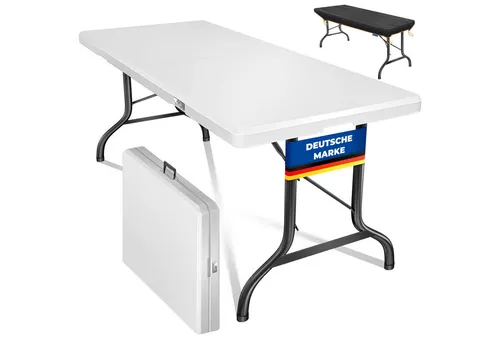 KESSER Klappbarer Tabletttisch 183x76 cm in weiß von Kesser