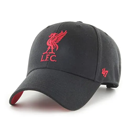 '47 FC Liverpool Black Red EPL Ballpark Snapback Cap - Hüte, Kappen & Mützen für Baseball-Fans, verstellbare Einheitsgröße für optimalen Tragekomfort