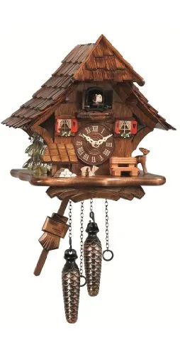 Engstler Quarz Kuckucksuhr Schwarzwaldhaus EN 492 Q