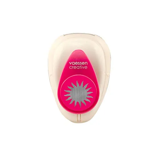 Vaessen Creative 21436-406 Motivstanzer, Small Stanzer Sonne, Ausstanzung 1,5 cm Weit, Metall, lila, 6.5 x 4.5 x 4.4 cm