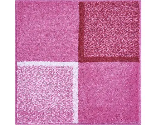 WC-Vorleger Badteppich Grund Diviso 60 x 60 cm - Rosa - Quadratischer Badvorleger aus weichem Polyacryl, ideal für gemütliche Badezimmeratmosphäre und rutschfest für mehr Sicherheit.