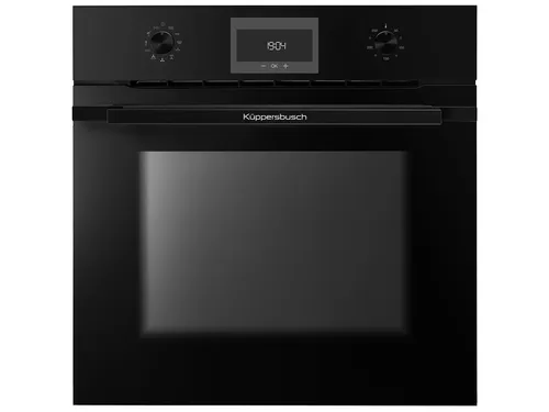 Küppersbusch B 6330.0 SE5 K-Series Backofen Schwarz - Vielseitiger 8-Funktionen-Backofen mit multitherm plus für gleichmäßiges Backen ohne Geschmacksübertragung. Effiziente Luftreinigung mit ökoterm-Katalysator. Maße: 595 x 595 x 559 mm.