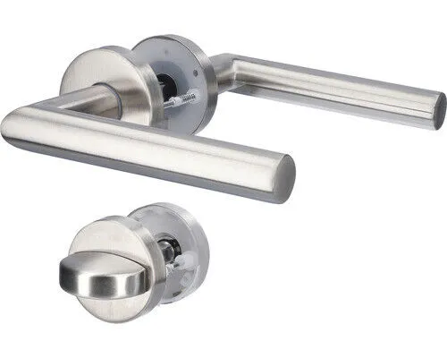 Rosettengarnitur Moskau II WC Edelstahl rechts/links von Alpertec