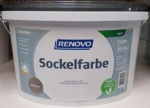 EM RENOVO Sockelfarbe 5,0L steingrau von EM