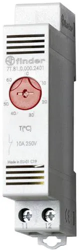 Finder Schaltschrank-Thermostat 7T.81.0.000.2402 250 V/AC 1 Öffner (B x H) 17.5mm x 88.8mm 1St.