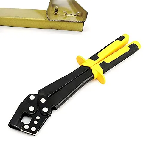 Crimpzange FüR Stahlbolzen, Handkiel Metall Stanzschloss Trockenbau Handwerkzeug, Hohe StäRke, Anstrengung, Leichte Stahlkiel Feste Lochzange Praktisch FüR Den Bau In HäUsern, BüRos, Lagerhallen Usw