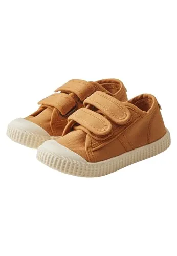 Sterntaler Kid's Sneaker Uni - Freizeitschuhe für Jungen - Bequeme Baumwoll-Sneaker in Hellbraun mit Anti-Rutsch-Sohle und Klettverschluss, ideal für aktive Freizeitabenteuer.