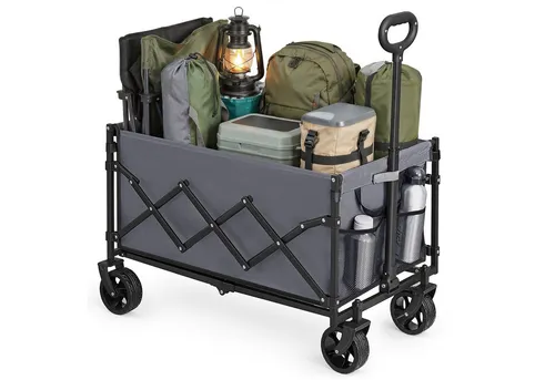 SONGMICS Handwagen Gartenwagen, faltbar, 90/150L, bis 150 kg