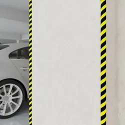 vidaXL Kantenschoner 2 Stk. Gelb & Schwarz 4x3x100 cm PU - Werkstatteinrichtung mit selbstklebenden Kantenschonern, die Verletzungsrisiken minimieren und Kanten vor Beschädigungen schützen. Ideal für Parkhäuser und Lagerhallen.