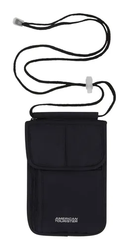 American Tourister RFID Security Neck Pouch Umhängetasche Black schwarz Neu
