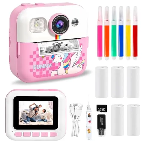 Kinderkamera Sofortbildkamera 1080P von FQUVSP