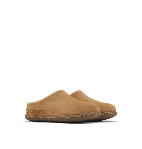 Sorel KIDS LANNER RIDGE II Hausschuhe für Unisex Kinder, Braun (Camel Brown) - Bequeme Hausschuhe für Jungen aus Wildleder mit Gummiverschluss, ideal für warme Füße und Spielspaß zu Hause.
