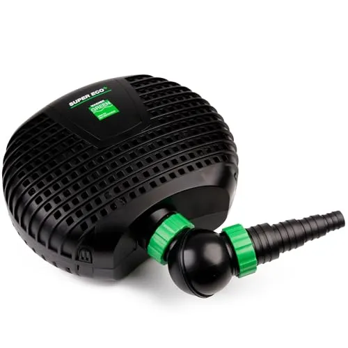 Wagner GREEN SuperECO 3500 Teichpumpe 3500 Liter pro Stunde 14 Watt Teichpumpe, energiesparende Filterpumpe, Bachlaufpumpe, Umwälzpumpe, Gartenteichpumpe für Koiteich
