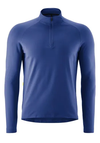 GONSO Essential Jersey Longsleeve M Herren - Fahrradbekleidung mit hoch geschlossenem Ausschnitt und langem Arm, perfekt als Midlayer für kühle Fahrten.