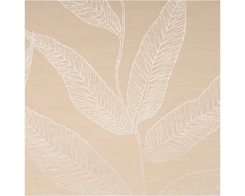 SCHÖNER LEBEN. Stoff Jacquard Dekostoff Doubleface Blätter natur wollweiß, 140 cm, pflegeleicht