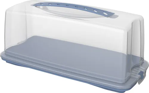 Rotho Kuchenbehälter Fresh Cake mit Klickverschluss horizon blau