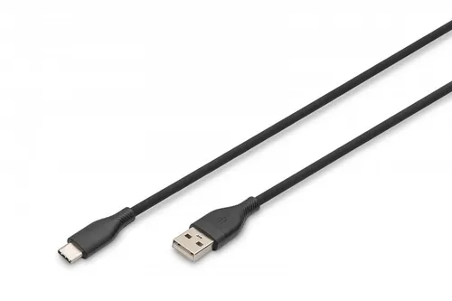 DIGITUS USB 2.0 Anschlusskabel - 1m, USB-A zu Typ-C, High-Speed 480 Mbit/s