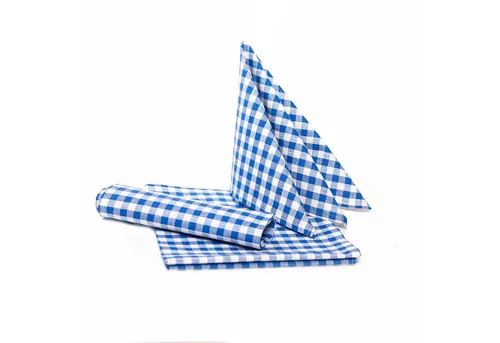 texpot Tischdecke Tischset Platzset Landhaus Karo Baumwolle Bauernkaro Vichy (4-tlg)