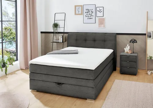 Jockenhöfer Gruppe Boxspringbett Amelie, mit Bettkasten und Topper, erhältlich in 120 & 140cm Breite