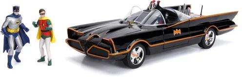 JADA TOYS Klassisches Batmobil mit Batman und Robin 1/18 - Autos, LKW & Busse - Detailgetreues Batmobil im Maßstab 1/18, perfekt für Sammler und Batman-Fans ab 8 Jahren.