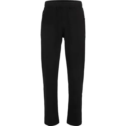 Joy FERNANDO Hose black uni 54 - Stoffhose mit schmal zulaufendem Bein, ideal für Sport und Freizeit. Der hohe Baumwollanteil sorgt für Komfort, während praktische Reißverschlusstaschen Sicherheit bieten.