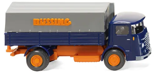 Wiking 047601 Büssing 4500 Pritsche/Plane blau HO NEU