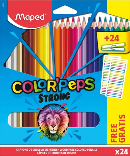 24er Set ergonomische Maped Color Peps Buntstifte - umweltfreundlich und wide...