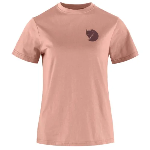 Fjällräven Fox Boxy Logo Tee Women Dusty Rose (XL) - T-Shirt aus Bio-Baumwolle und recyceltem Polyester, leicht und schnell trocknend – ideal für warme Tage. Mit modernem Design und Logo-Print für einen lässigen Look.