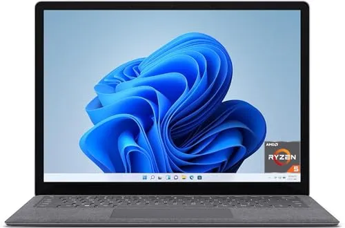 Microsoft Surface Laptop 4 - 13,5 Zoll, Ryzen 5, 8GB RAM, 256GB SSD - Eleganter Laptop mit hochauflösendem PixelSense-Touchscreen und Dolby Atmos Sound für ein beeindruckendes Multimedia-Erlebnis. Ideal für Home Office und kreative Arbeiten.