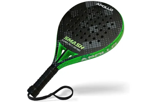 Apollo Tennisschläger Carbon Padelschläger – Stabil und Vielseitig - Hochwertiger Padelschläger aus 3K Carbon für Anfänger und Fortgeschrittene. Mit rutschfestem Griff und im Lieferumfang enthaltenen Tasche ideal für jedes Spiel.