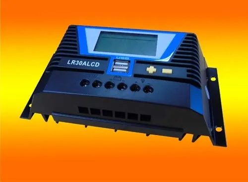 bau-tech Solarenergie 30A LCD Solar Laderegler Photovoltaik 12V / 24V für Solarpanel