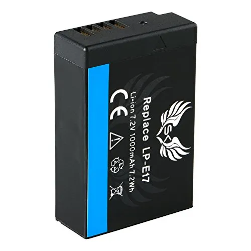SK Akku Canon LP-E17 |- 1000mAh -| für Canon EOS RP R8 R50 R100 - M3 M5 M6 II - 77D 200D 750D 800D / Kiss X10i Rebel T8i SL3 /// (Teildekodiert)
