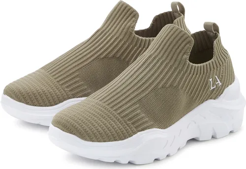 LASCANA Sneaker oliv Größe 38 - Vegane Sneaker im sportiven Look von LASCANA, aus atmungsaktivem Textil für höchsten Tragekomfort.
