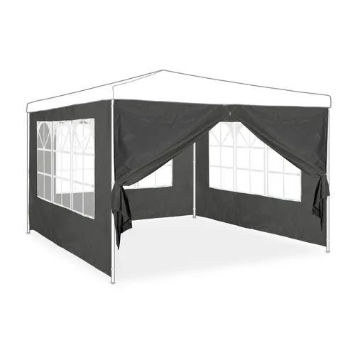 Pavillon Seitenwand mit Reißverschluss - Reißfest und Wasserdicht - Pavillon- & Pergolateile, ideal zum Schutz vor Wind und Wetter mit reißfestem Material und wasserdichter Ausführung.