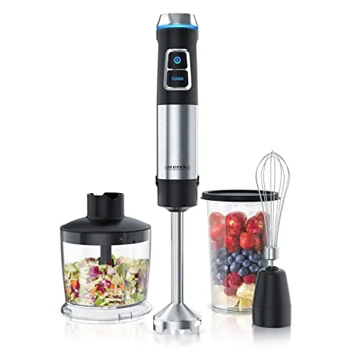 Arendo Stabmixer Edelstahl 1200 Watt Set – Pürierstab mit Zubehör