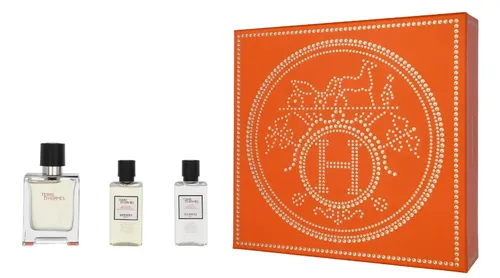 Hermès Terre d`Hermès Pour Homme EDT Geschenkset 50 ml - Herrendüfte - Luxuriöses Geschenkset mit maskulinem Duft, enthält EDT, Duschgel und After Shave Lotion für ein erfrischendes Dufterlebnis.